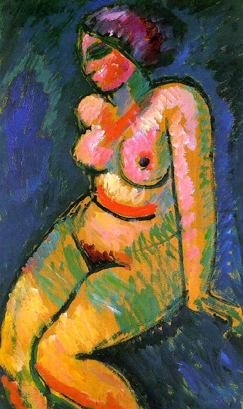 Alexei Jawlensky Seated Female Nude oil painting picture